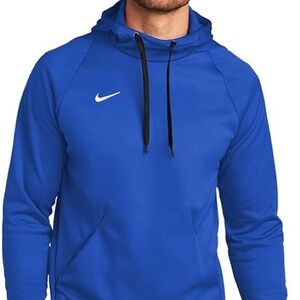 NIKE MEN'S THERMA PULLOVER HOODIE - Royal Blue - small